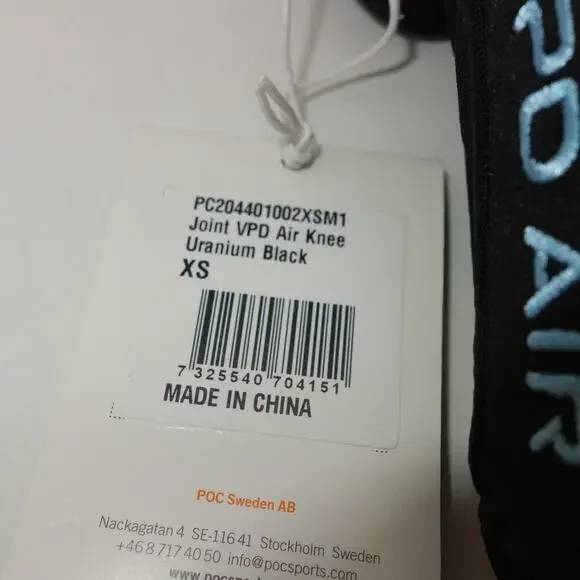 NEW POC Joint Vpd Air Knee Guards Uranium Black Size XS - Picture 5 of 6